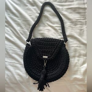 Handmade Black Crochet Bag